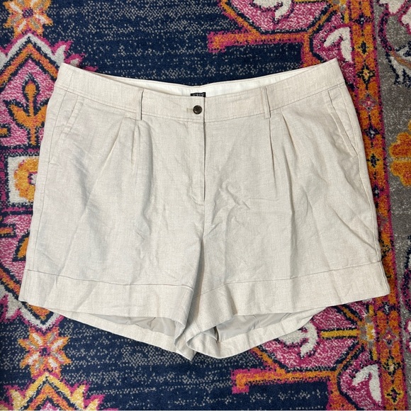 J Crew Remi shorts stretch linen blend Style BP279 $98 Khaki Ladies Size 22 - Picture 8 of 14
